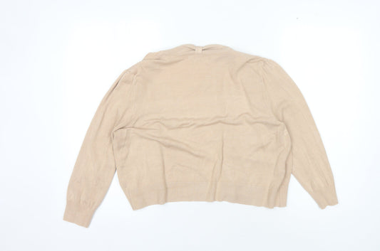 Laura Ashley Women's Beige Cardigan Size 16