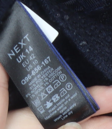 Next Women's Black Button Jacket Size 14