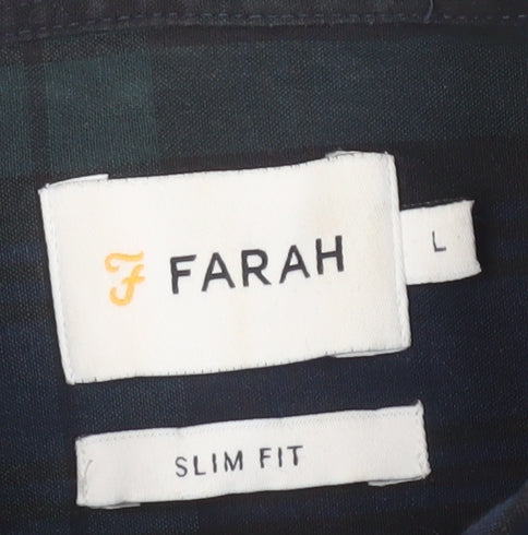 Farah Men Multicoloured Slim Fit Plaid Button-Up Shirt L