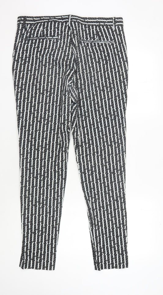 ASOS Men's Black Geometric Trousers Size L