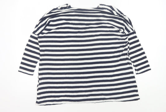 Womens UK Size 12 Roman Blue Blouse