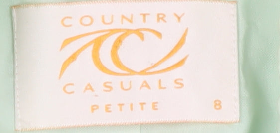 Country Casuals Green Petite Blazer Women Size 8