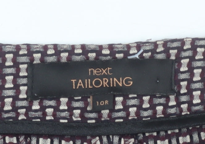 Womens UK Size 10 NEXT Regular Fit Business Casual Multicoloured Trousers