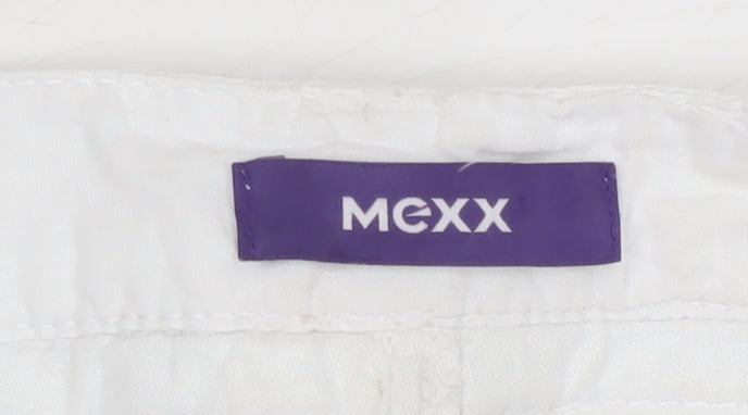 Mexx Women's White Trousers Size 12 Button Closure