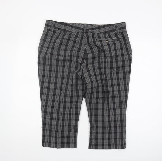 Calvin Klein Women's Black Check Trousers Size 18