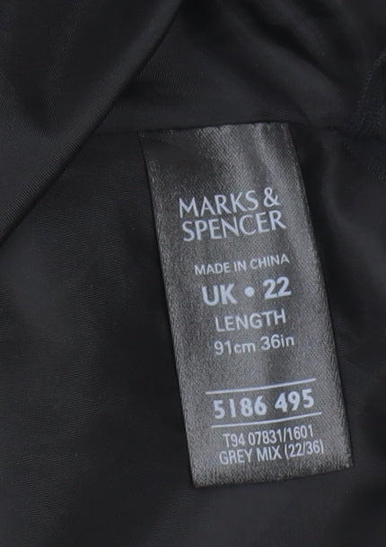 Marks and Spencer Women's Grey Size 22 Midi Skirt