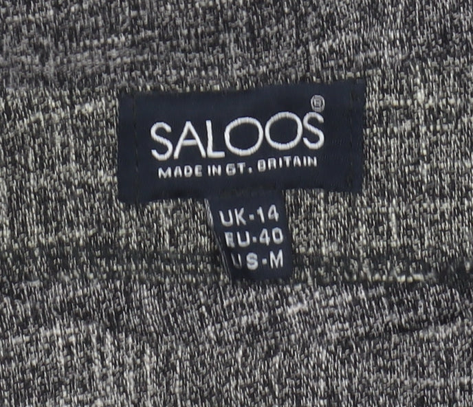 Womens UK Size 14 Saloos Grey Tunic Blouse