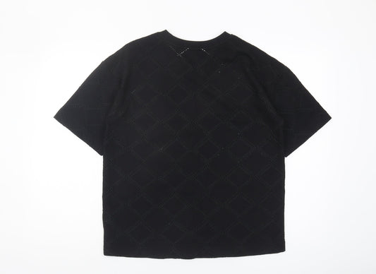 Womens UK Size 10 Marks and Spencer Black T-Shirt