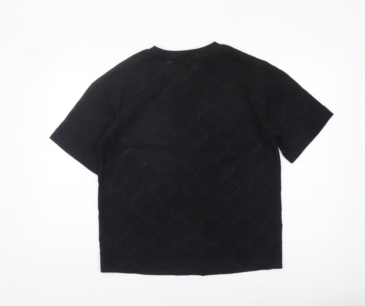 Womens UK Size 10 Marks and Spencer Black Basic T-Shirt