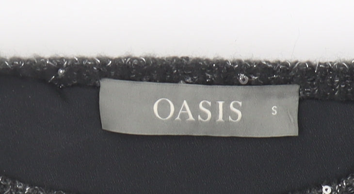 Womens UK Size S Oasis Black Pullover Jumper