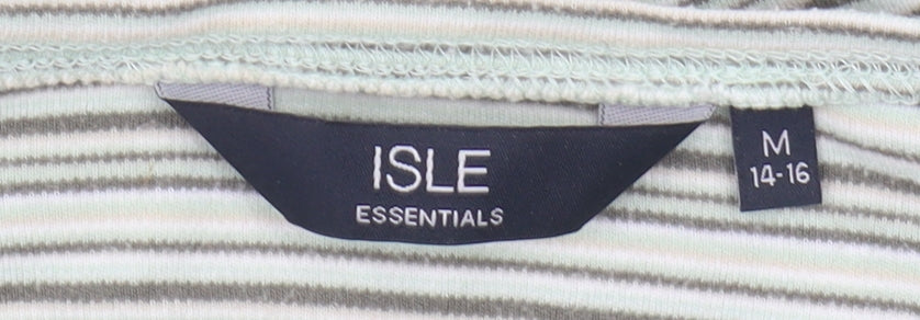 Womens UK Size M ISLE ESSENTIALS Grey T-Shirt