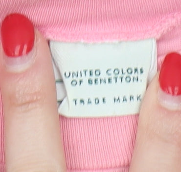 Womens UK Size S United Colors of Benetton Pink T-Shirt