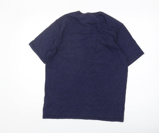 Marks and Spencer Blue Graphic Print T-Shirt, Men's Medium