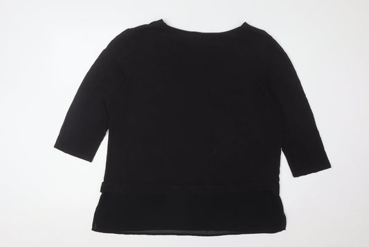 Womens UK Size 16 Daniel Hechter Black Blouse