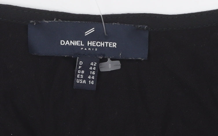 Womens UK Size 16 Daniel Hechter Black Blouse