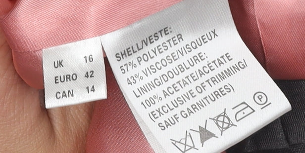 Jacques Vert Women Grey Blazer Size 16 Floral