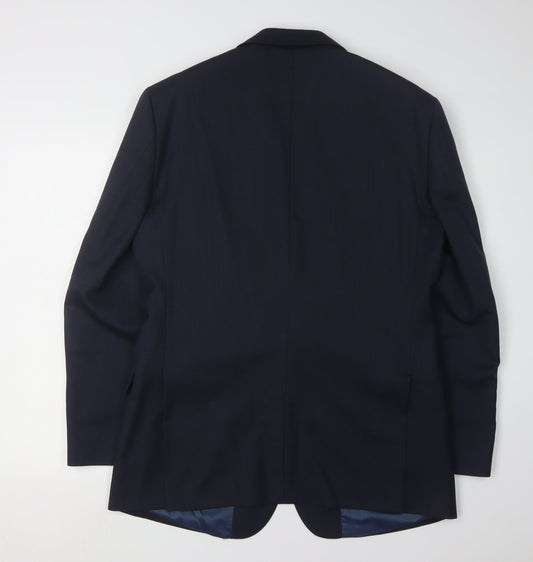 Mens UK Size 40 T.M.Lewin Regular Blue Suit Jacket