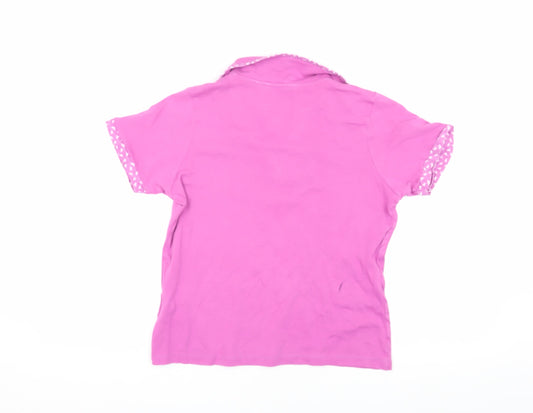 Womens UK Size S Isle Pink Basic Polo