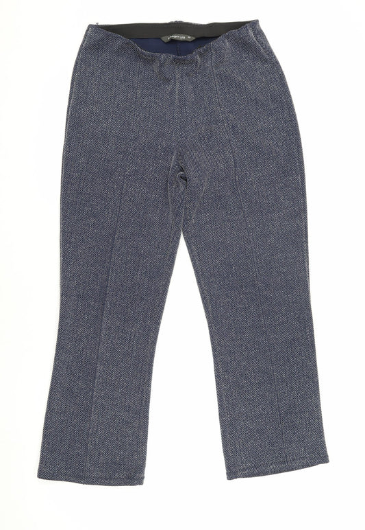 Womens UK Size 10 Bonmarché Relaxed Fit Blue Trousers