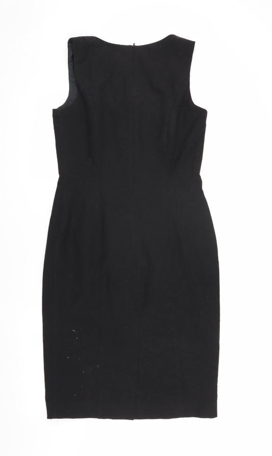 Oasis Women's Black Sheath Dress Size 12