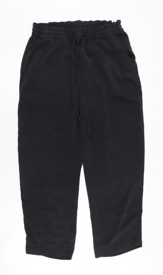 Womens UK Size S H&M Relaxed Fit Jogger Black Trousers