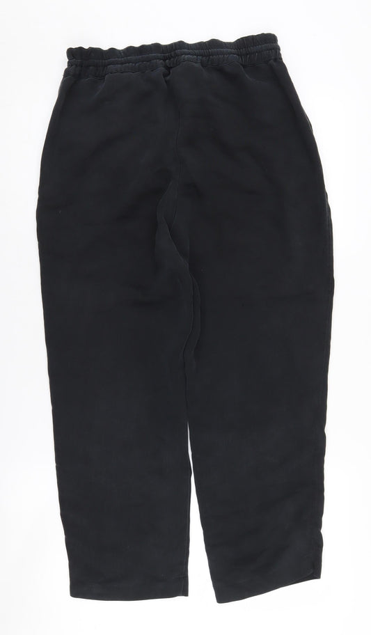 Womens UK Size S H&M Relaxed Fit Jogger Black Trousers