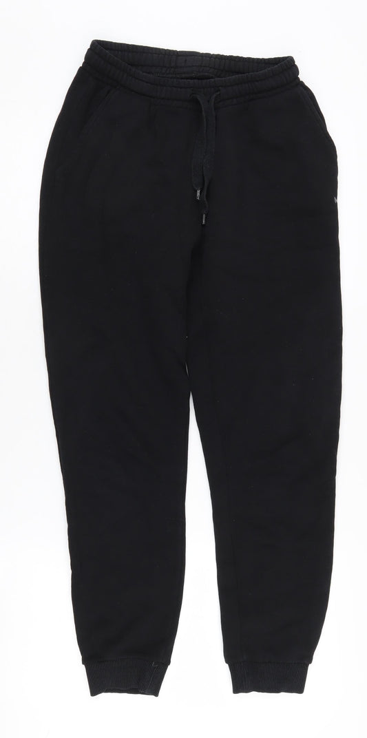 Additional front view of Myprotein unisex black jogger trousers xs