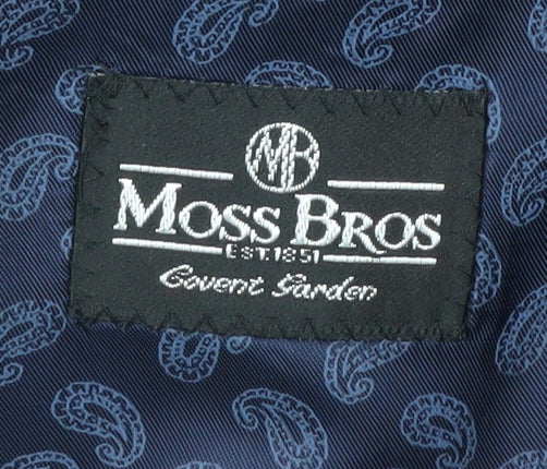 Mens UK Size 40 Moss Bros Regular Black Suit Tuxedo