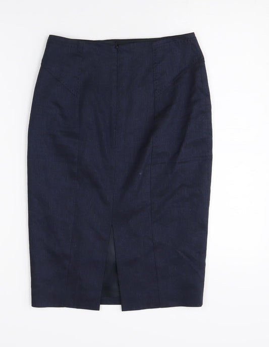 Austin Reed Women's Blue Midi Pencil Skirt, Size 6