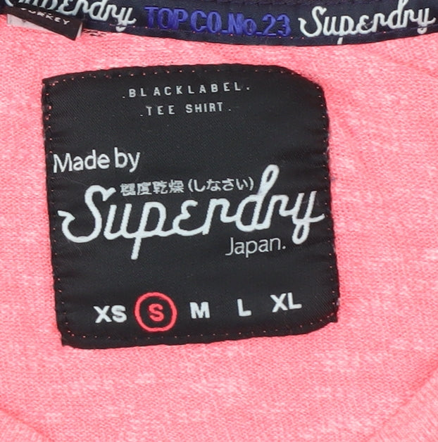 Womens UK Size S Superdry Pink T-Shirt