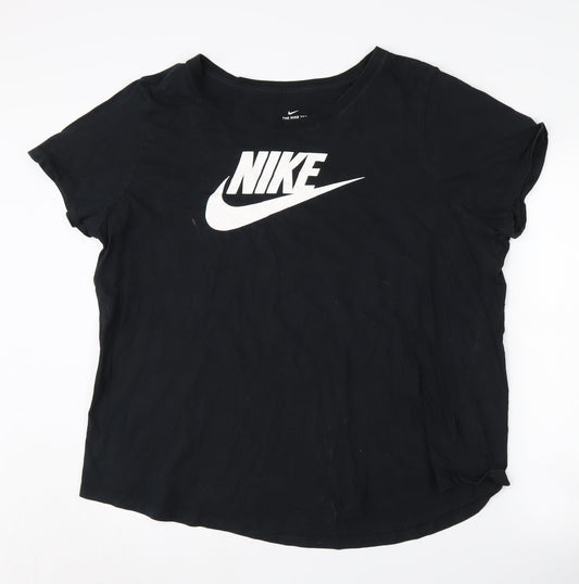Womens UK Size 2XS Nike Black Basic T-Shirt