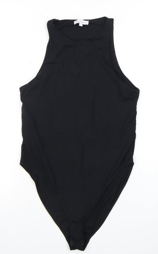 Womens UK Size M Warehouse One-Piece Black Bodysuit