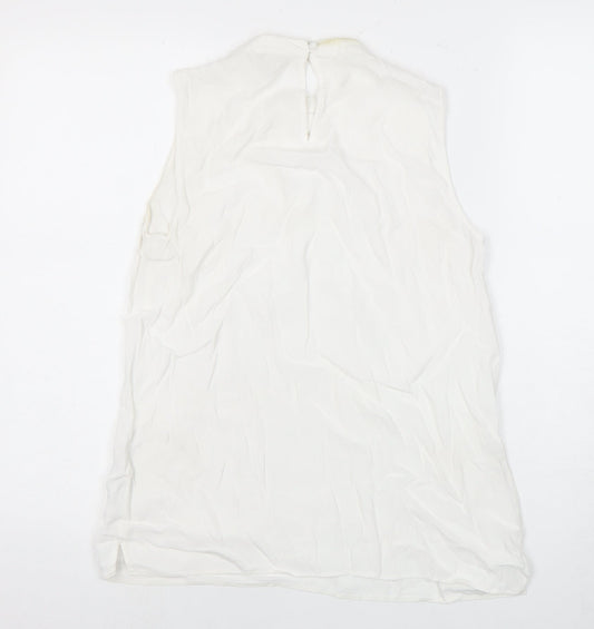 Womens UK Size S Monsoon White Basic Blouse