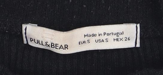 Womens UK Size 18 Pull & Bear Black Basic T-Shirt