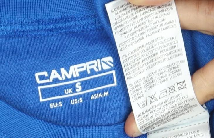 Campri Men's Blue Long Sleeve Polyester Top, Size S