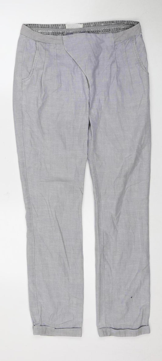 Womens UK Size 2XS LOFT Regular Fit Grey Trousers