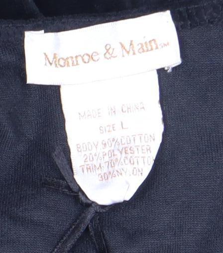Monroe & Main Women's Black Sheath Dress L Formal