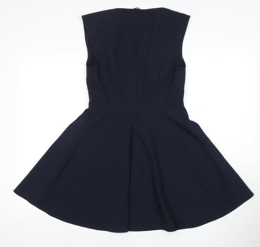 French Connection Blue Fit & Flare Dress, Size 8 - Women's