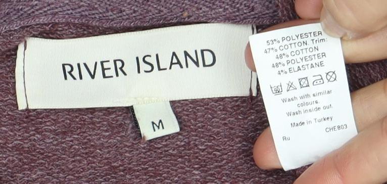 Mens UK Size M River Island Purple Pullover Sweatshirt