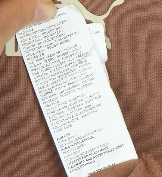 Puma Unisex Brown Crew Neck Pullover Sweatshirt Size 12