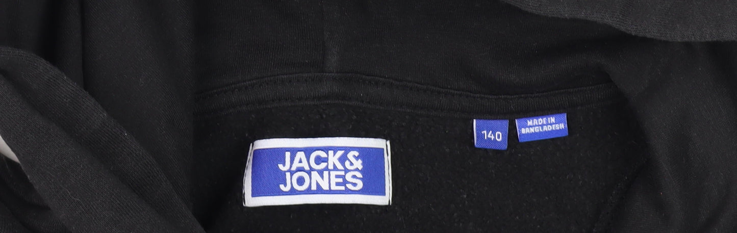 Jack & Jones Boys Black Hoodie 12 Years Pullover Fleece