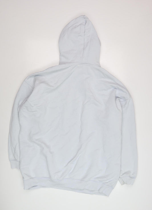 H&M Unisex Adults White Pullover Hoodie L