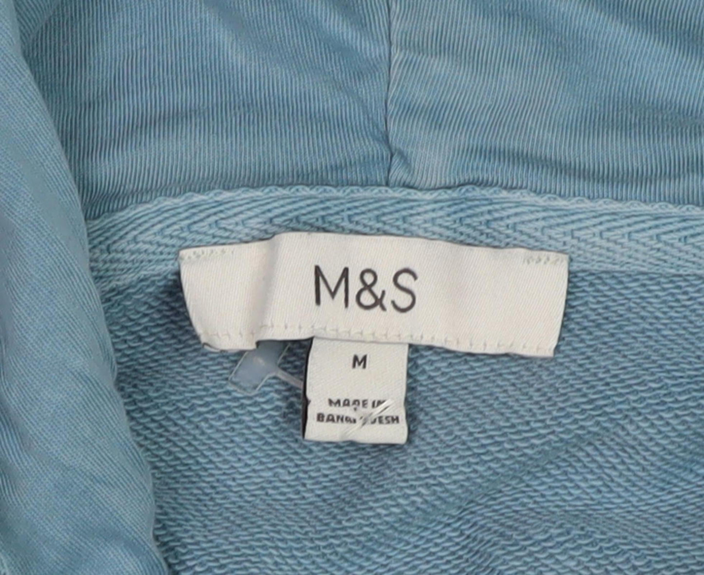 Mens UK Size M Marks and Spencer Blue Pullover Hoodie