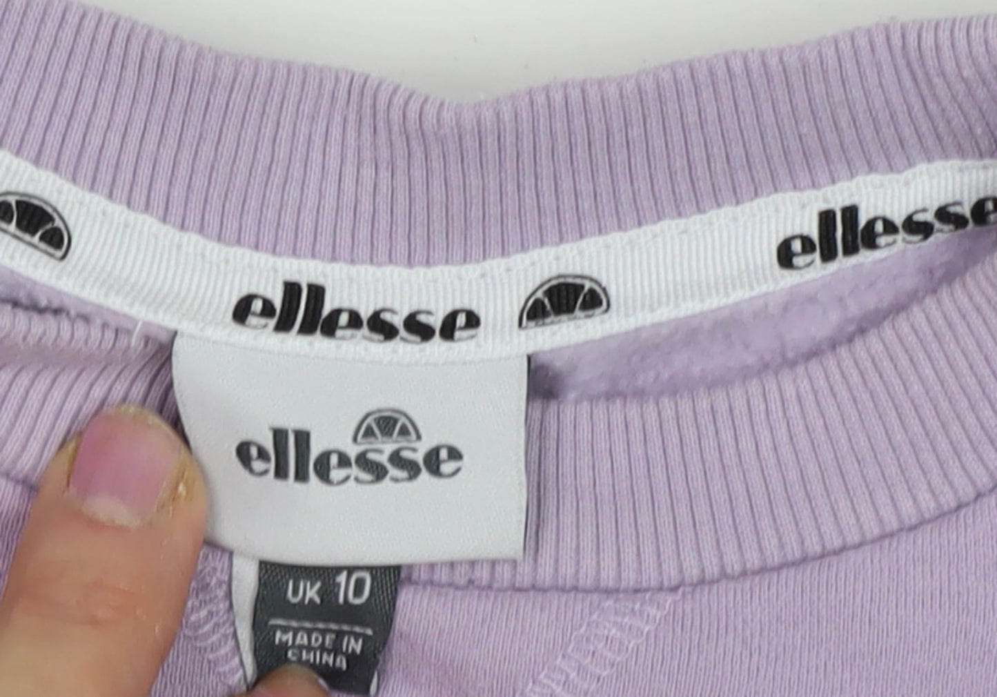 Ellesse Women’s Purple Sweatshirt Size 10 - Classic Logo Pullover