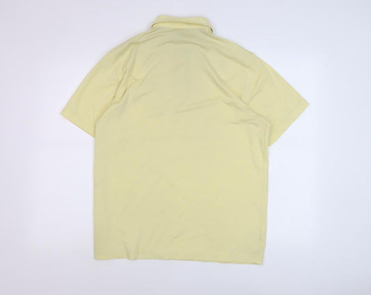 Gabicci Men's Yellow Short Sleeve Polo Shirt M