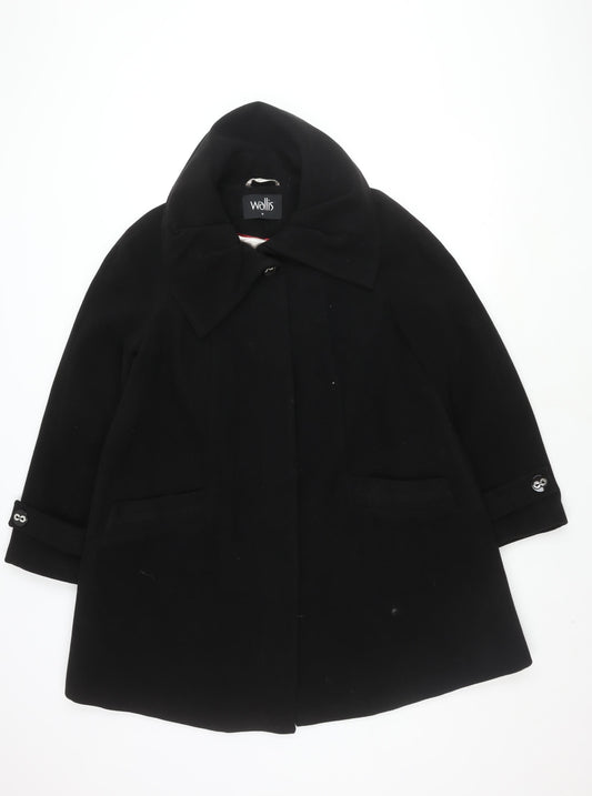 Wallis Women's Black Coat Size 12