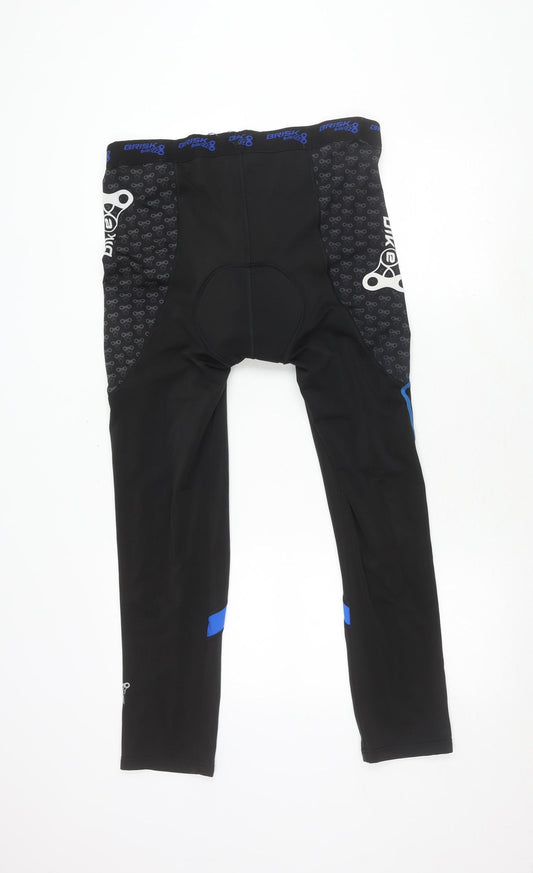 Brisk Bike Men's XL Black Compression Leggings