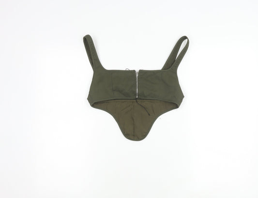 Womens UK Size 8 PRETTYLITTLETHING Green Camisole Tank