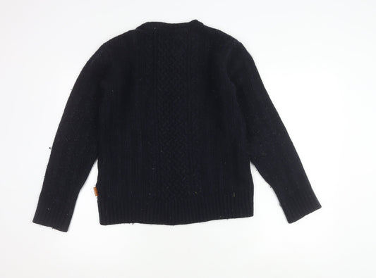 FatFace Men's Black Wool Pullover Jumper Size L