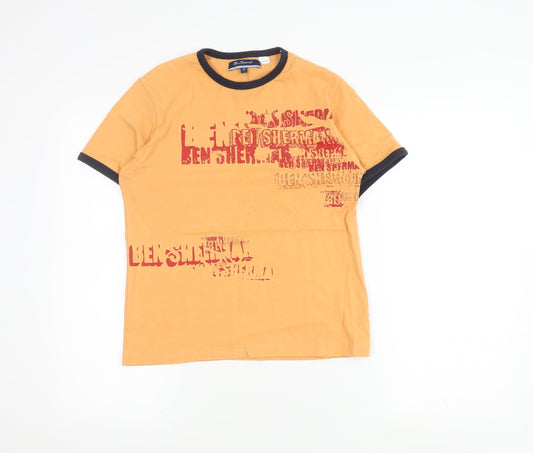 Additional front view of Ben Sherman unisex orange t-shirt m short sleeve